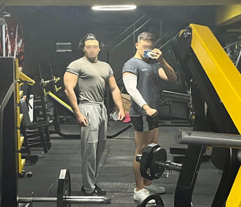 Kendim ve bir öğrencim (Soldaki kendim)