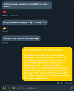 Yarım yıldır hiç gelişemeyen, ardından programa başladıktan sonra 1,5-2 ayda hem vücuden çok iyi gelişen hem de koluna 5 cm ekleyip mutasyona uğrayan arkadaşımız.