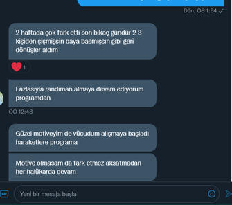 2 haftada diğer insanlar tarafından fark edilen gelişme