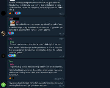 Telegram grubunda topluca program geri bildirimi ve deneyimleri paylaşımı